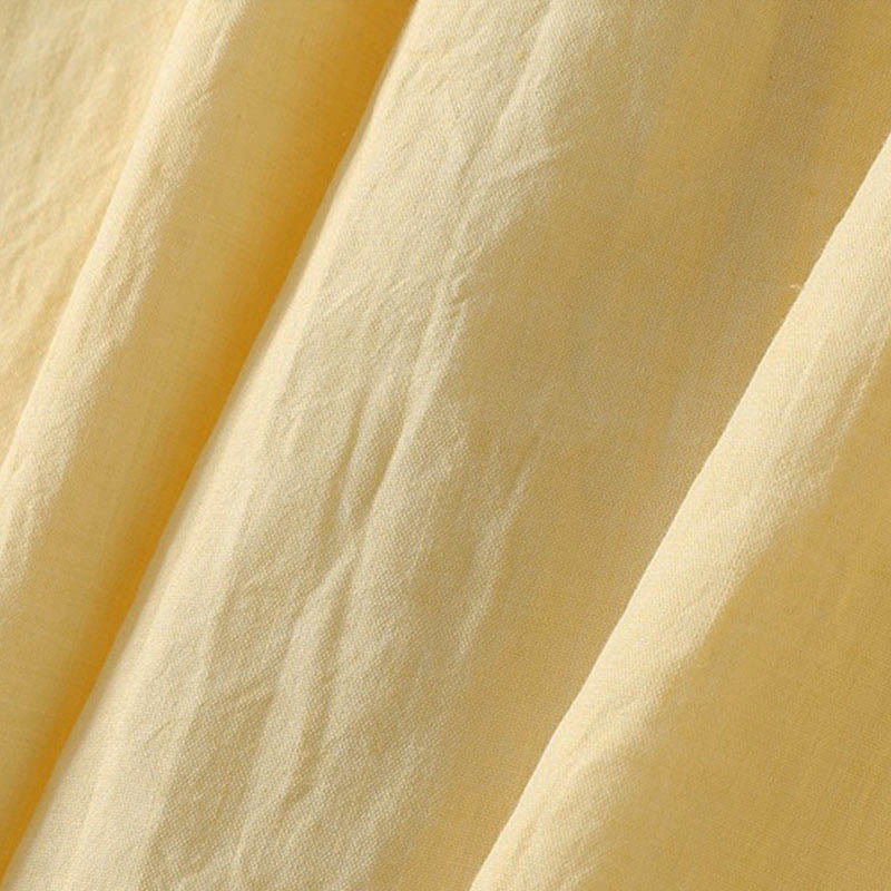 Buddha Stones Frühlingshaftes, einfarbiges Midikleid für Damen mit Schnürung, Rundhalsausschnitt und Dreiviertelärmeln - image 15