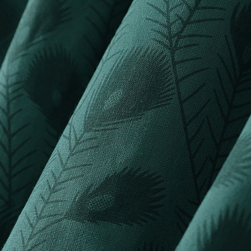 Buddha Stones Langarm-Midikleid mit Taschen und Printmuster aus Frühlingsgras und Ranken, Knöpfen - image 11