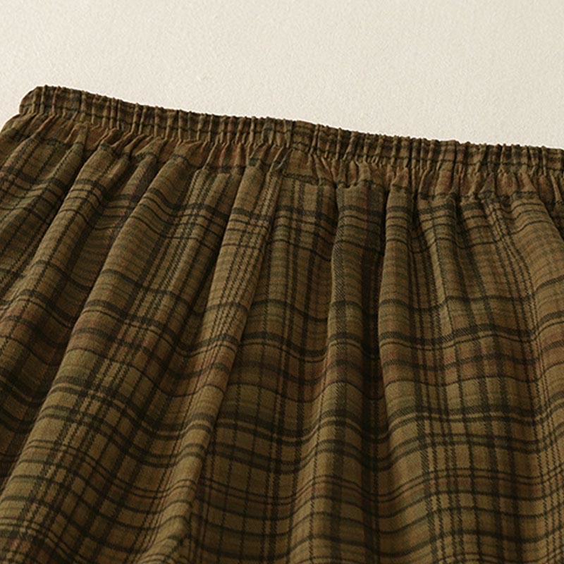 Buddha Stones Damen-Haremshose mit kariertem Frühlingsmuster, Länge 7-8, mit Taschen - image 8