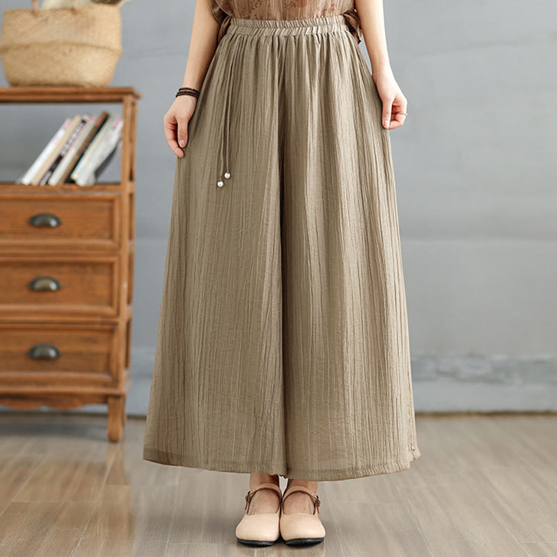 Buddha Stones Caprihose für Damen, einfarbig, mit elastischem Bund, weitem Bein und kurzem Schnitt, in Capri-Länge, 7/8-Form - Bräunen - US12, UK/AU16, EU44 (3XL) - image 25