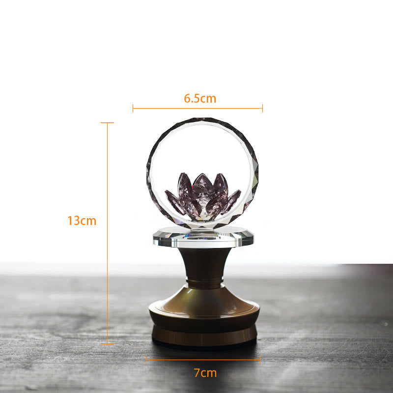 Buddha Stones Lotus Kupfer Messing Neubeginn Wohndekoration - Sockel aus Kupfer und Messing - 6,5 x 13 x 7 cm - Wiederaufladbar - image 22