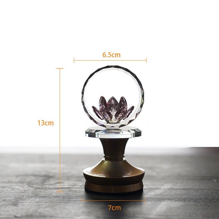 Buddha Stones Lotus Kupfer Messing Neubeginn Wohndekoration - Sockel aus Kupfer und Messing - 6,5 x 13 x 7 cm - Wiederaufladbar - image 22