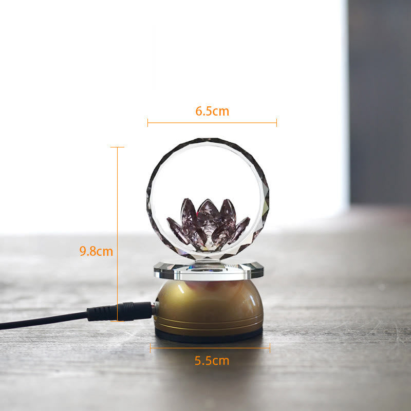 Buddha Stones Lotus Kupfer Messing Neubeginn Wohndekoration - Sockel aus Kupfer und Messing - 6,5 x 9,8 x 5,5 cm - Plug-in - image 19