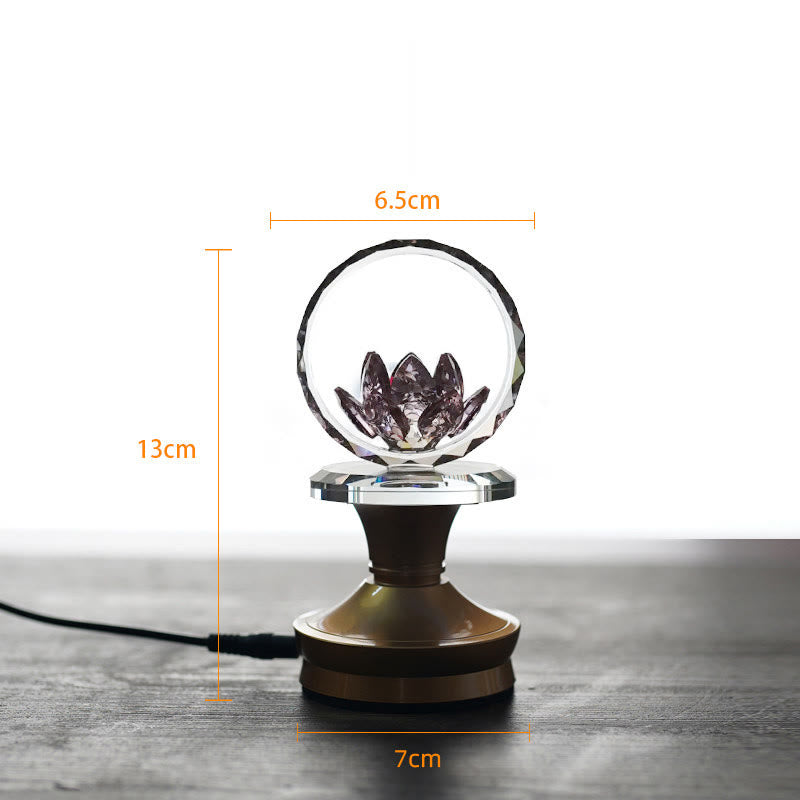 Buddha Stones Lotus Kupfer Messing Neubeginn Wohndekoration - Sockel aus Kupfer und Messing - 6,5 x 13 x 7 cm - Plug-in - image 21