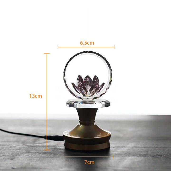 Buddha Stones Lotus Kupfer Messing Neubeginn Wohndekoration - Sockel aus Kupfer und Messing - 6,5 x 13 x 7 cm - Plug-in - image 21