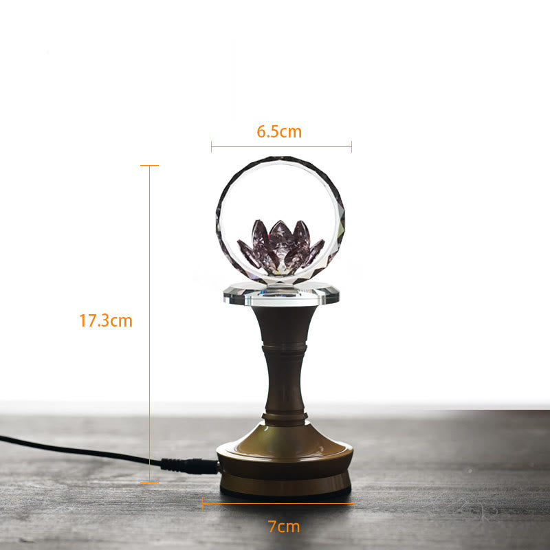 Buddha Stones Lotus Kupfer Messing Neubeginn Wohndekoration - Sockel aus Kupfer und Messing - 6,5 x 17,3 x 7 cm - Plug-in - image 23