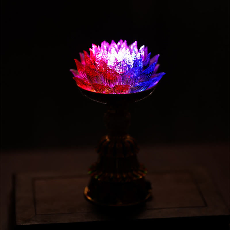 Buddha Stones Lotus Liuli Glassockel mit acht Glückssymbolen – Erleuchtung und Wohnaccessoires - image 21