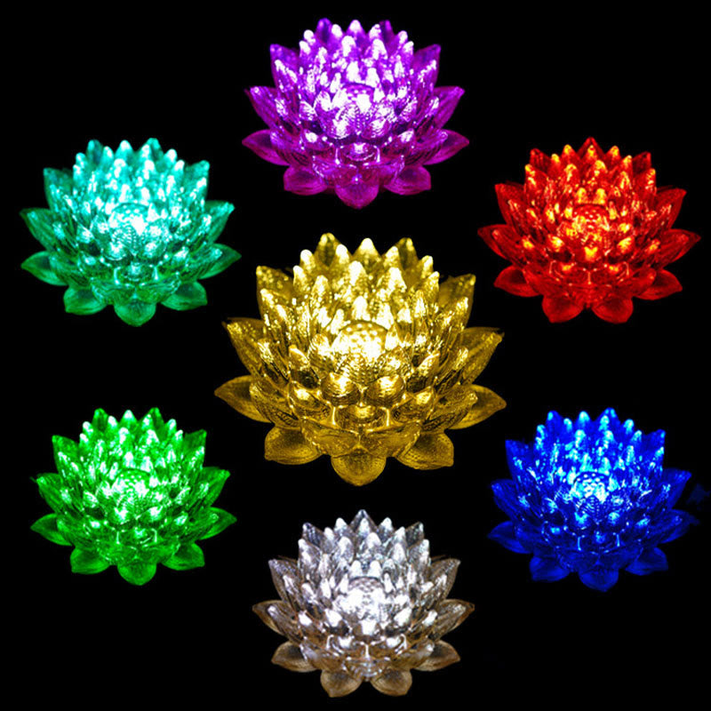 Buddha Stones Lotus Liuli Glas Kupfer Messing Neubeginn Wohndekoration - image 48