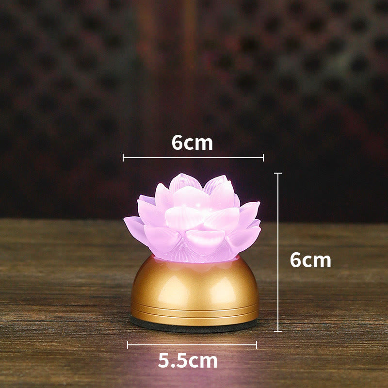 Buddha Stones Lotus Liuli Glas Kupfer Neubeginn Wohndekoration - Kupferrosa, wiederaufladbar (6 x 6 x 5,5 cm) - image 22