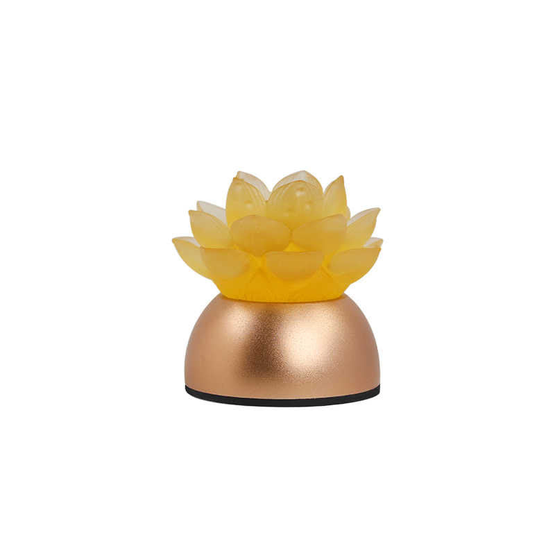 Buddha Stones Lotus Liuli Glas Kupfer Neubeginn Wohndekoration - image 12