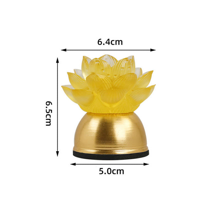 Buddha Stones Lotus Liuli Glas Kupfer Neubeginn Wohndekoration - image 13