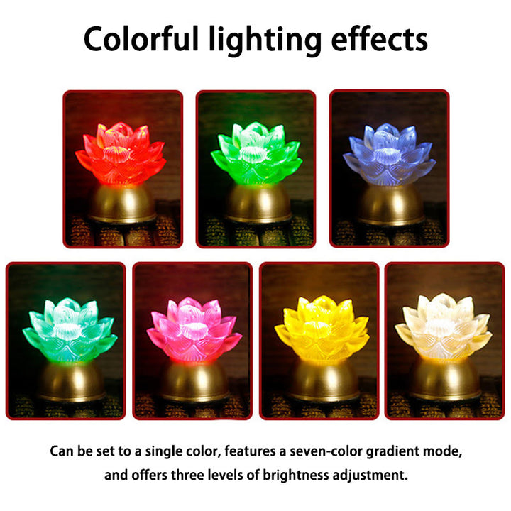 Buddha Stones Lotus Liuli Glas Kupfer Neubeginn Wohndekoration - image 29