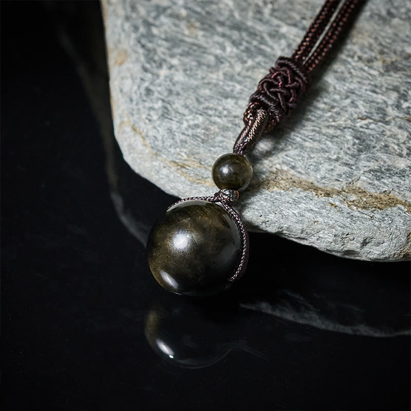 Buddha Stones Tigerauge-Obsidian, Silber- und Goldglanz-Obsidian, Regenbogen-Obsidian, Anhänger für Halskette - image 10