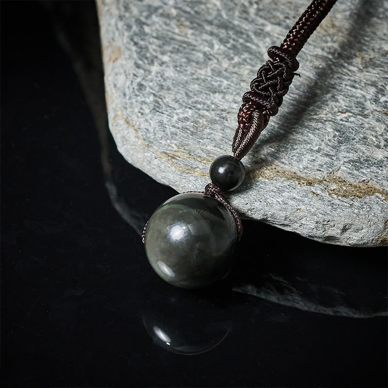Buddha Stones Tigerauge-Obsidian, Silber- und Goldglanz-Obsidian, Regenbogen-Obsidian, Anhänger für Halskette - image 14