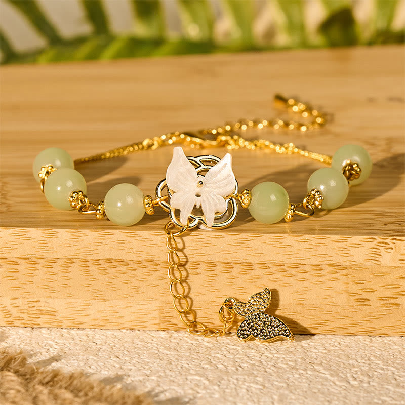 Buddha Stones Liuli Glasperlen-Schmetterlings-Segensarmband der Liebe - image 1