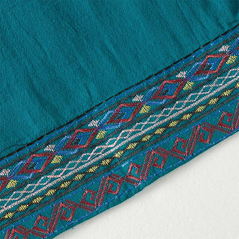 Buddha Stones Schlichte, gestreifte Damenhose im Bohemian-Stil mit weitem Bein und Taschen - image 3