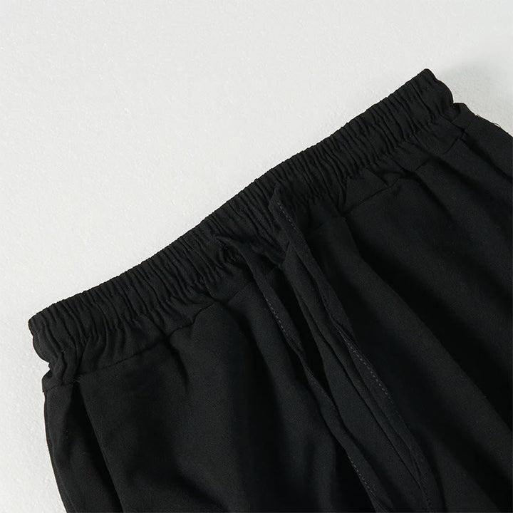 Buddha Stones Schlichte, gestreifte Damenhose im Bohemian-Stil mit weitem Bein und Taschen - image 11