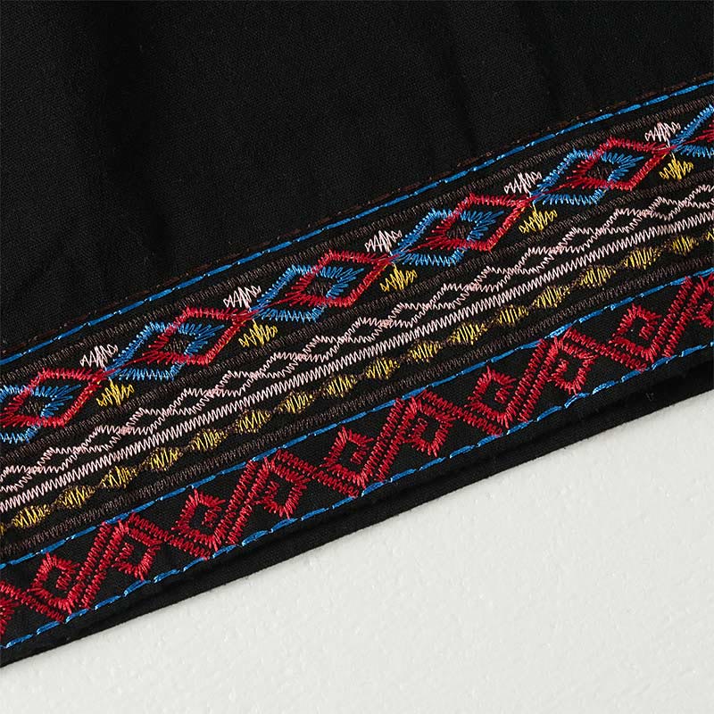 Buddha Stones Schlichte, gestreifte Damenhose im Bohemian-Stil mit weitem Bein und Taschen - image 13