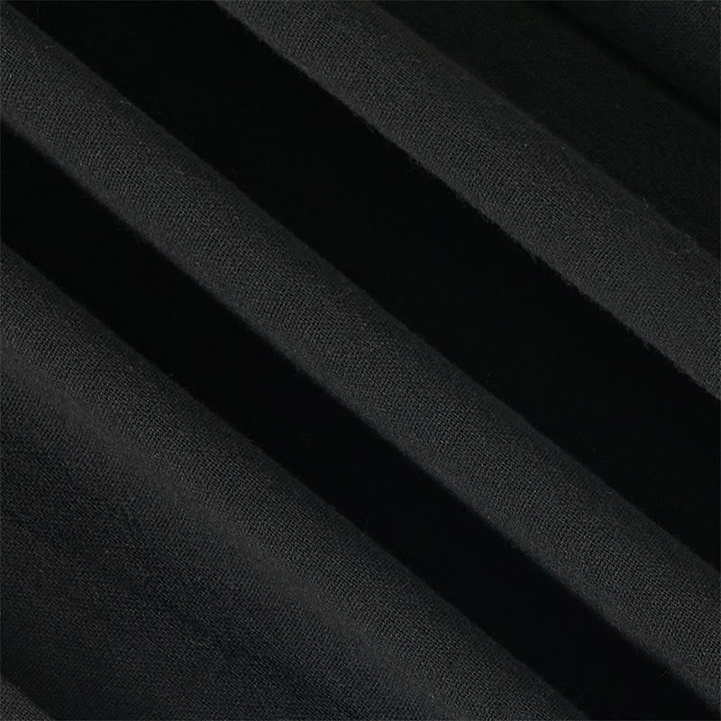 Buddha Stones Schlichte, gestreifte Damenhose im Bohemian-Stil mit weitem Bein und Taschen - image 14