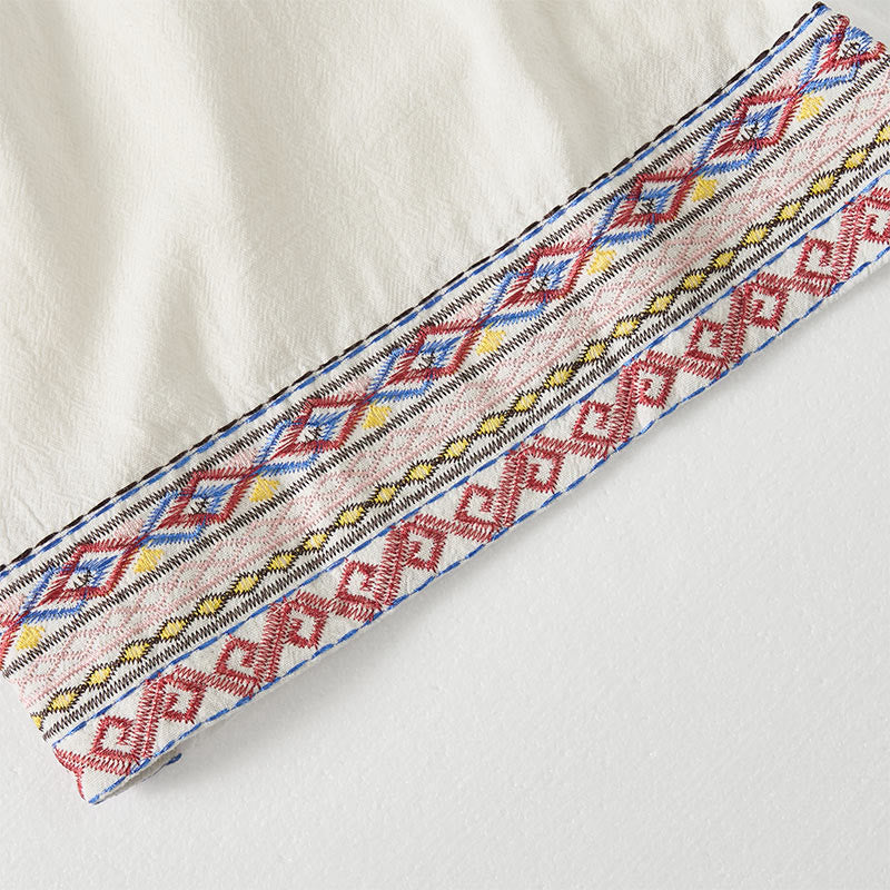 Buddha Stones Schlichte, gestreifte Damenhose im Bohemian-Stil mit weitem Bein und Taschen - image 17