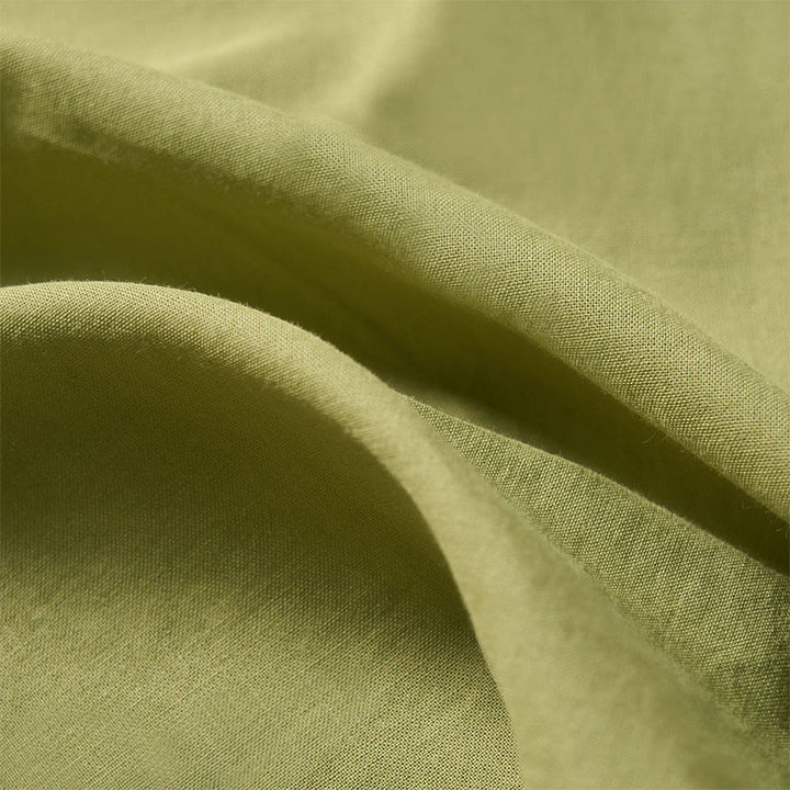 Buddha Stones Sommerliches, einfarbiges Kurzarmhemd für Damen mit V-Ausschnitt und Zierknöpfen - image 12