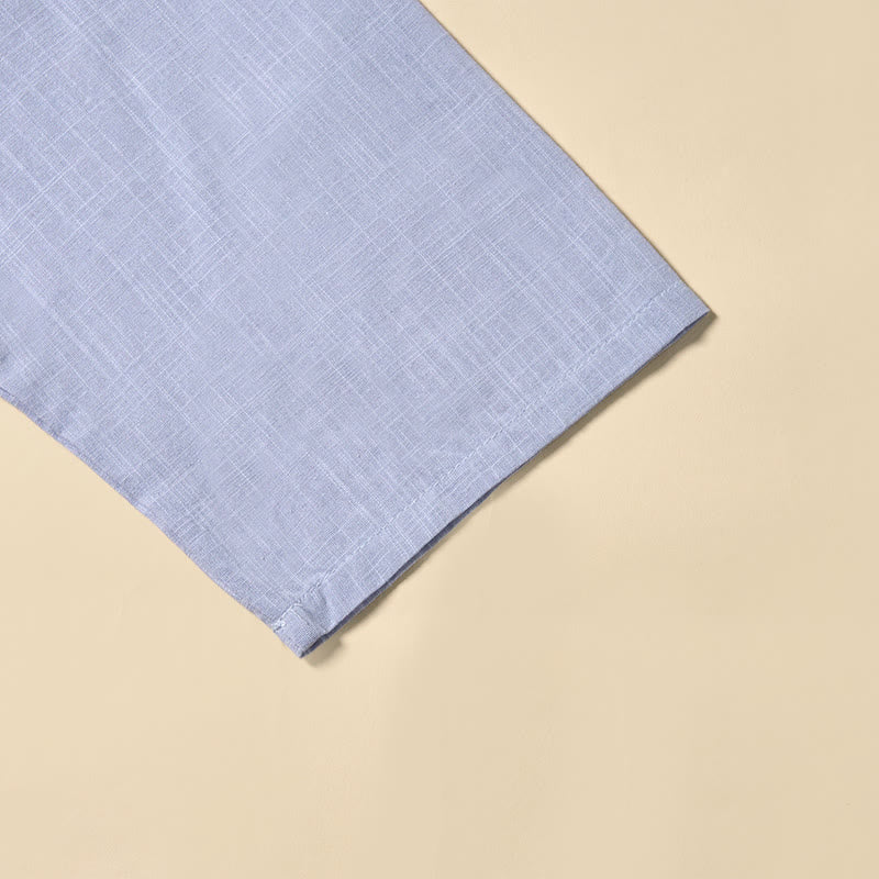 Buddha Stones Sommerliches Midikleid mit Weinrebenstickerei, Schnürung, kurzen Ärmeln und Taschen - image 4