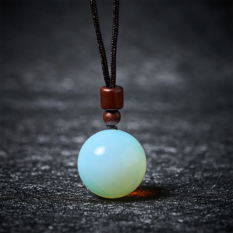 Buddha Stones Halskettenanhänger aus weißem und rosafarbenem Tigerauge-Rauchquarz zum Schutz vor diesen Elementen - Opal - image 9