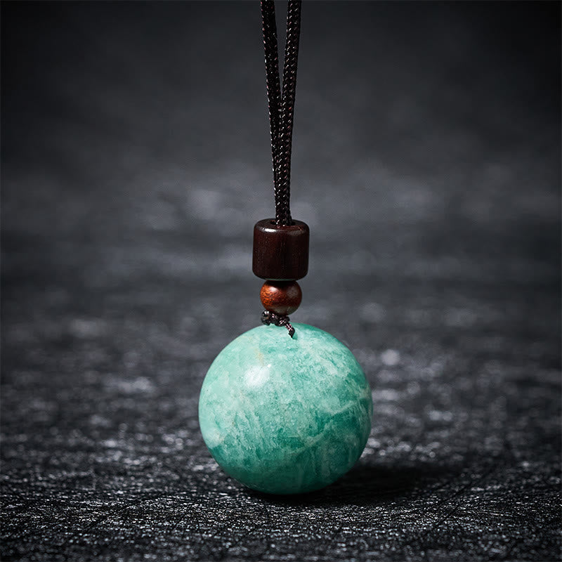 Buddha Stones Halskettenanhänger aus weißem und rosafarbenem Tigerauge-Rauchquarz zum Schutz vor diesen Elementen - Amazonit - image 17