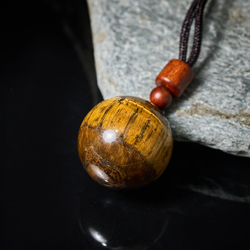 Buddha Stones Halskettenanhänger aus weißem und rosafarbenem Tigerauge-Rauchquarz zum Schutz vor diesen Elementen - image 22