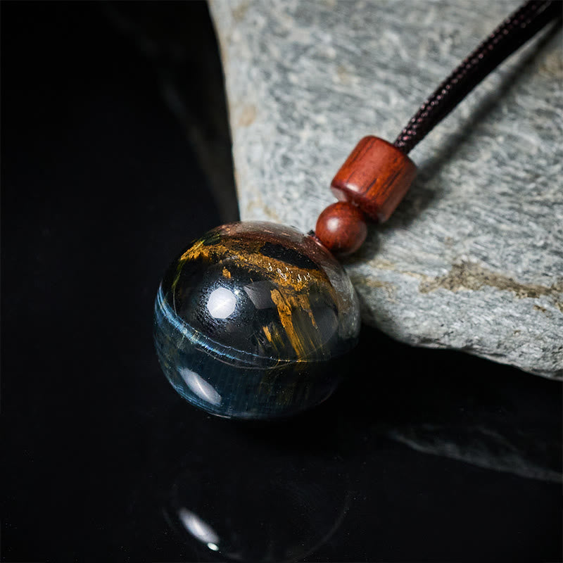 Buddha Stones Halskettenanhänger aus weißem und rosafarbenem Tigerauge-Rauchquarz zum Schutz vor diesen Elementen - image 26