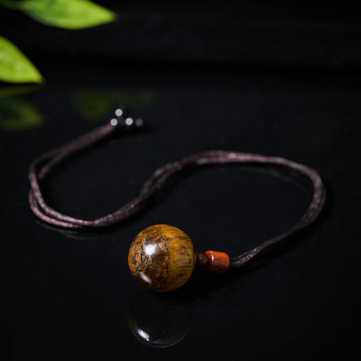 Buddha Stones Halskettenanhänger aus weißem und rosafarbenem Tigerauge-Rauchquarz zum Schutz vor diesen Elementen - image 23