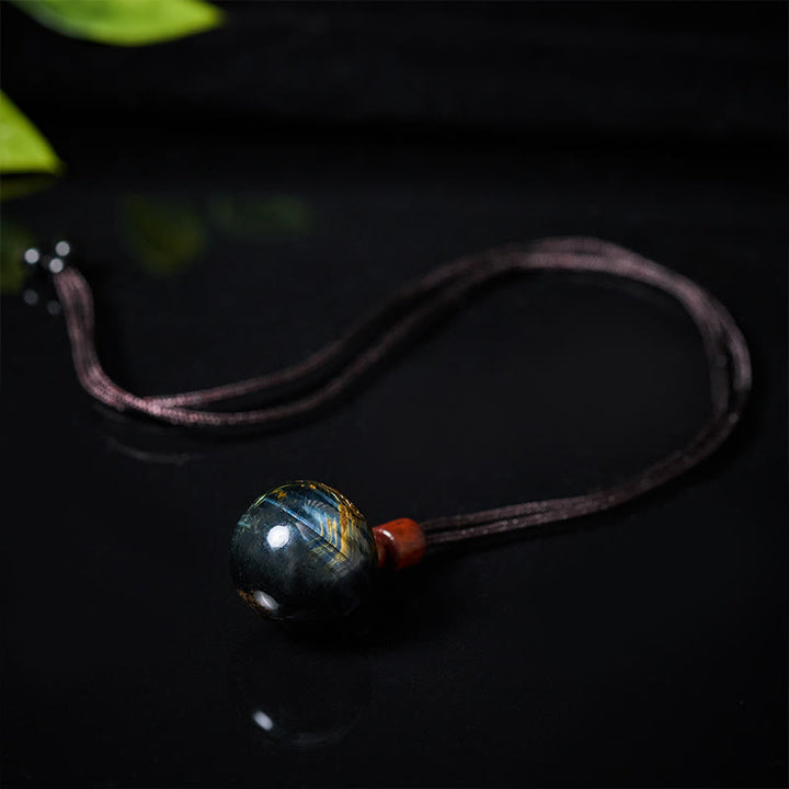 Buddha Stones Halskettenanhänger aus weißem und rosafarbenem Tigerauge-Rauchquarz zum Schutz vor diesen Elementen - image 27