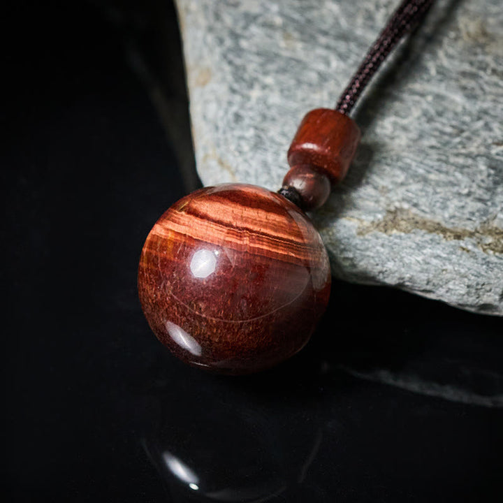 Buddha Stones Halskettenanhänger aus weißem und rosafarbenem Tigerauge-Rauchquarz zum Schutz vor diesen Elementen - image 30