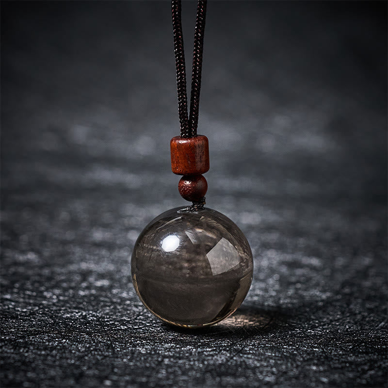 Buddha Stones Halskettenanhänger aus weißem und rosafarbenem Tigerauge-Rauchquarz zum Schutz vor diesen Elementen - Rauchquarz - image 33