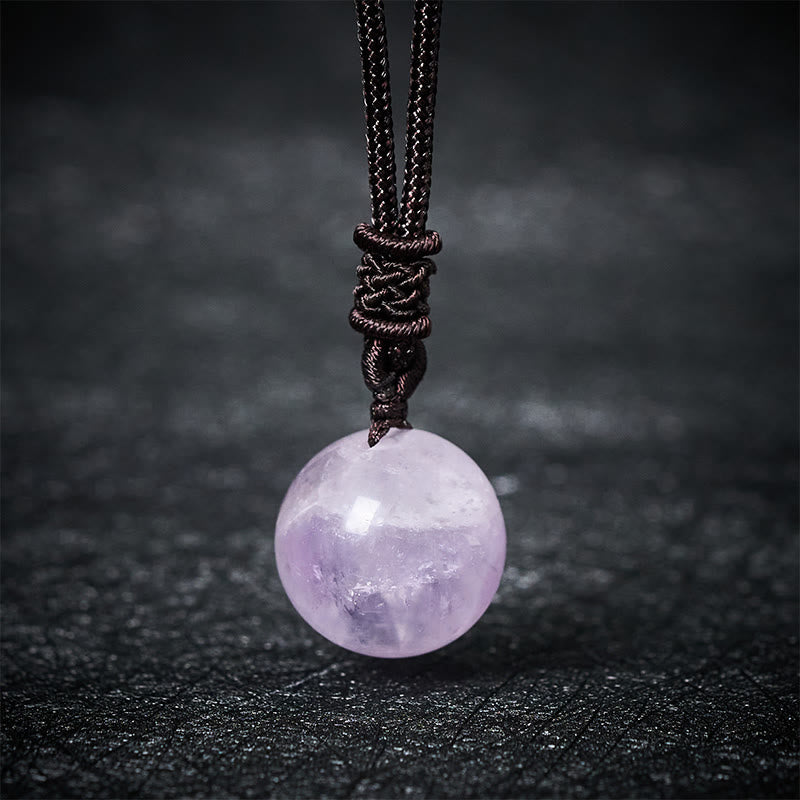 Buddha Stones Amethyst Gelber Achat Verschiedene Achat Rosa Kristall Lazurit Lapislazuli Waage Halskette Anhänger - Amethyst - image 0