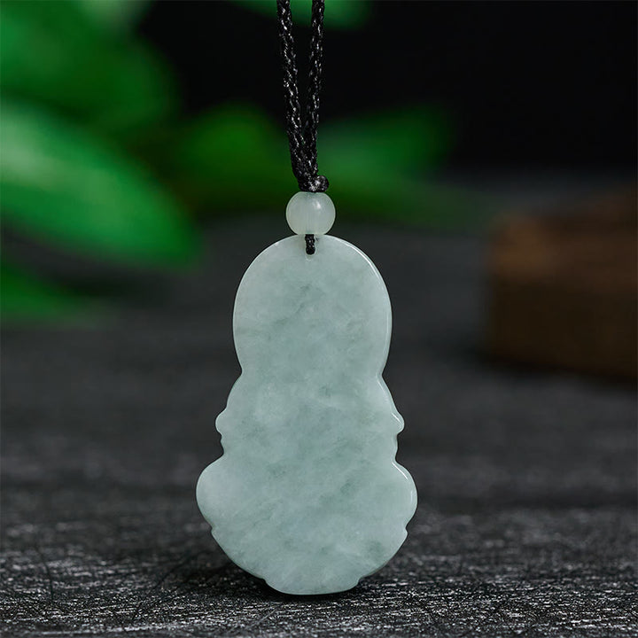 Buddha Stones Jade Kwan Yin Avalokitesvara Harmonie Halskette Anhänger - image 4