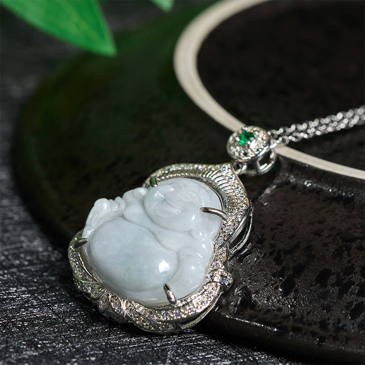 Buddha Stones Jade-Anhänger „Lachender Buddha“ – Symbol der Fülle - image 2