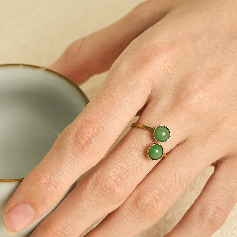 Buddha Stones Balance Calm Ring aus Titanstahl - image 3