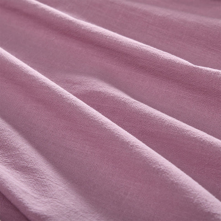 Buddha Stones Einfarbiges, langärmeliges Damen-Baumwollhemd mit Rundhalsausschnitt, Froschknopfleiste und Knöpfen - image 15