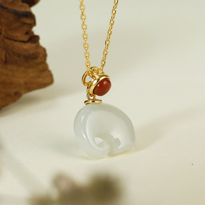 Buddha Stones Elefanten-Anhänger aus Hetian-Jade und 925er Sterlingsilber – Glücksbringer-Halskette - Hetian-Jade, 925er Sterlingsilber (Anhängergröße: 28,4 x 15,1 mm) - image 8