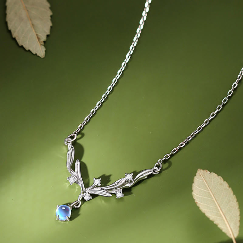 Buddha Stones Halskettenanhänger aus 925er Sterlingsilber mit Mistelzweig als Schutz vor bösen Geistern - image 3