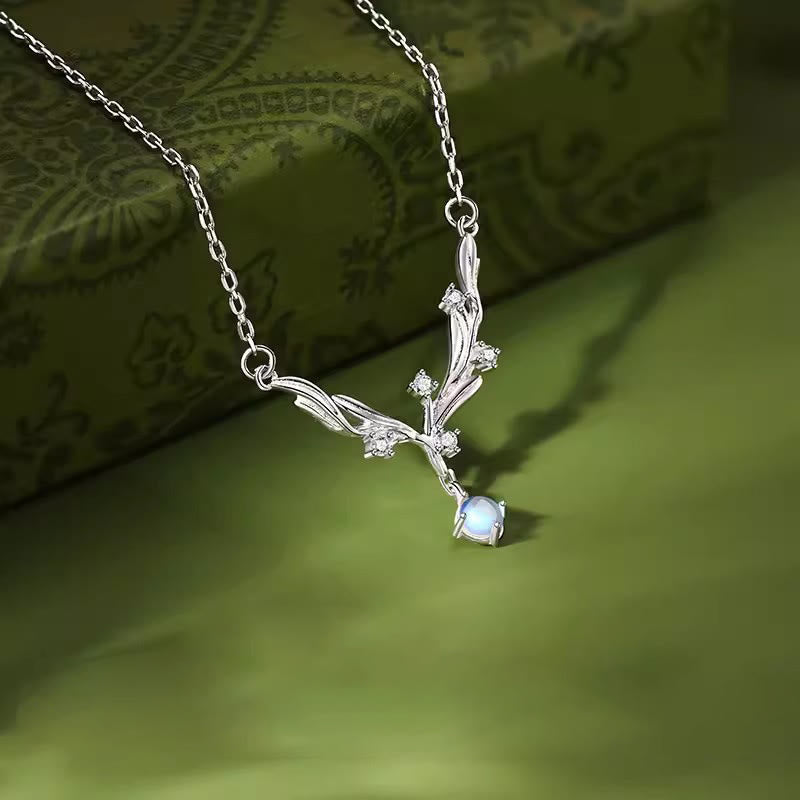 Buddha Stones Halskettenanhänger aus 925er Sterlingsilber mit Mistelzweig als Schutz vor bösen Geistern - image 2