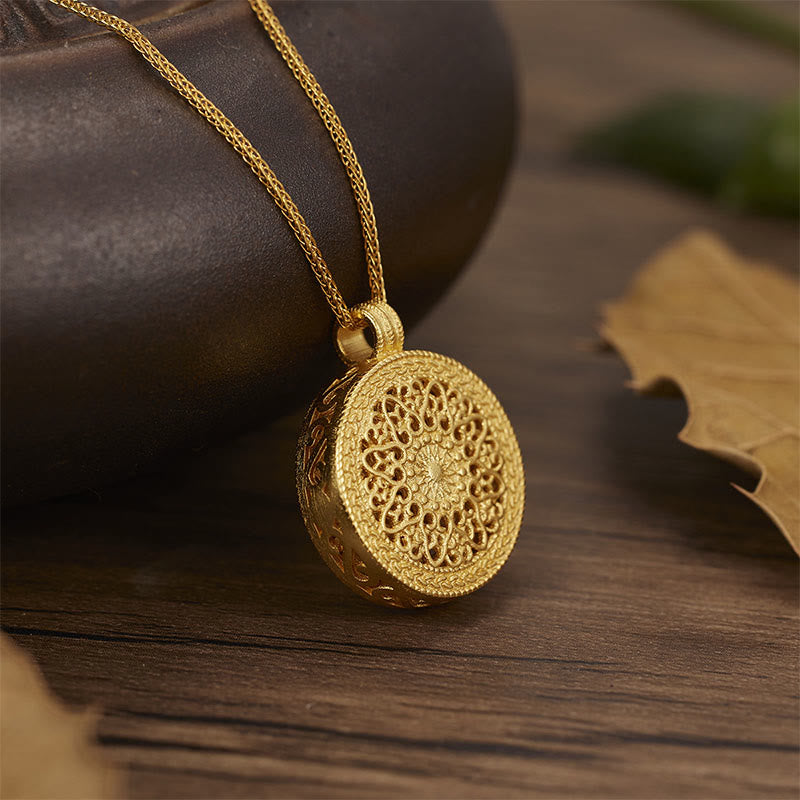 Buddha Stones Halskettenanhänger „Acht Schätze“ aus 925er Sterlingsilber mit Luo-Pan-Segenssymbol - image 4