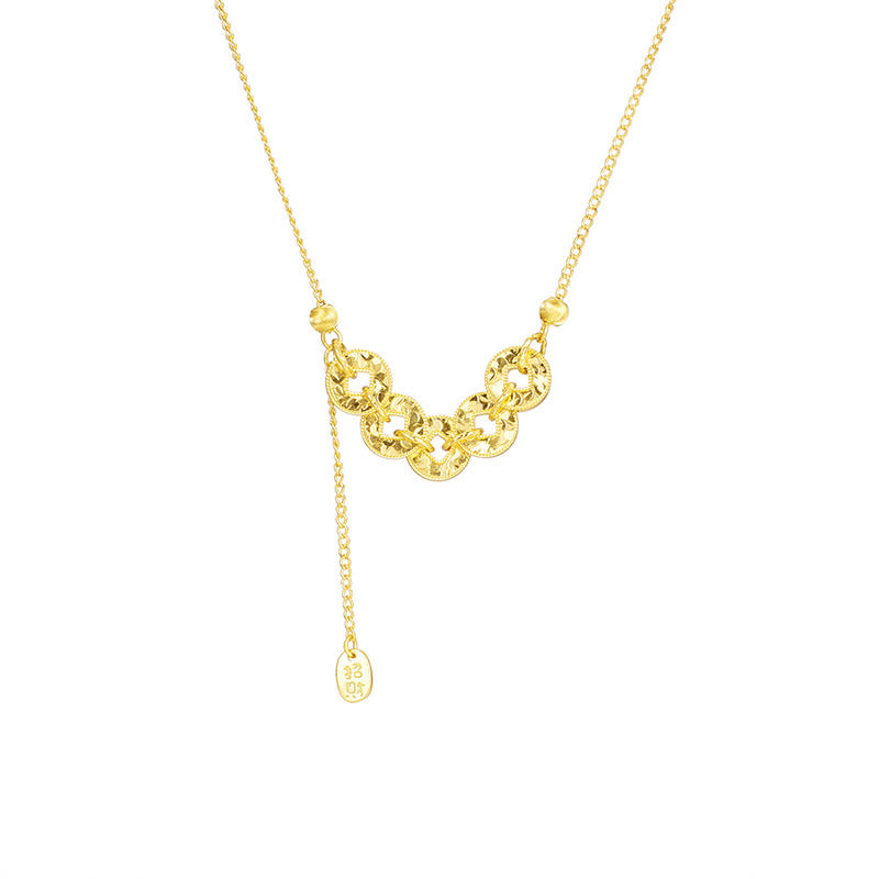 Buddha Stones Ring, Armband, Halskette und Anhänger aus 925er Sterlingsilber mit Fünf-Kaiser-Münzen zum Schutz. - image 1