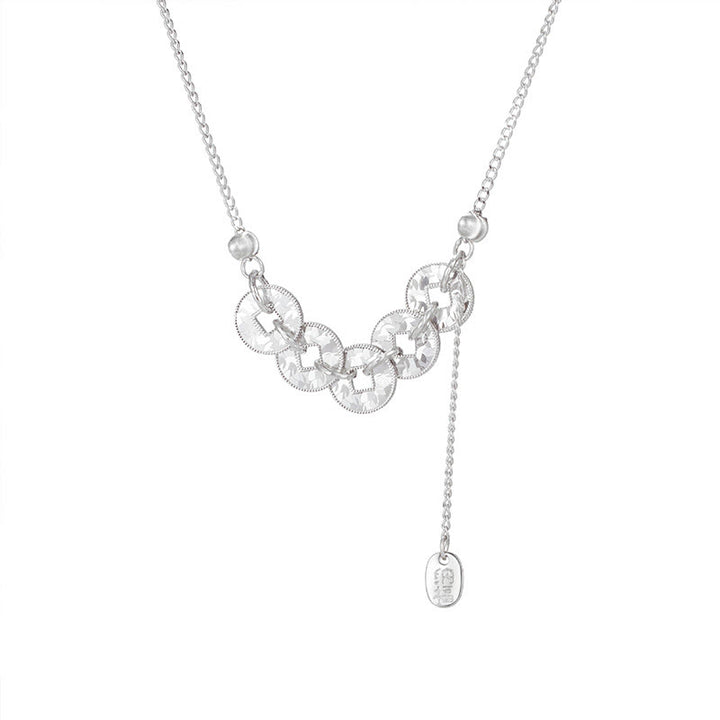 Buddha Stones Ring, Armband, Halskette und Anhänger aus 925er Sterlingsilber mit Fünf-Kaiser-Münzen zum Schutz. - image 4