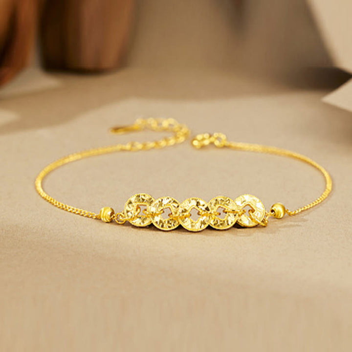 Buddha Stones Ring, Armband, Halskette und Anhänger aus 925er Sterlingsilber mit Fünf-Kaiser-Münzen zum Schutz. - image 9