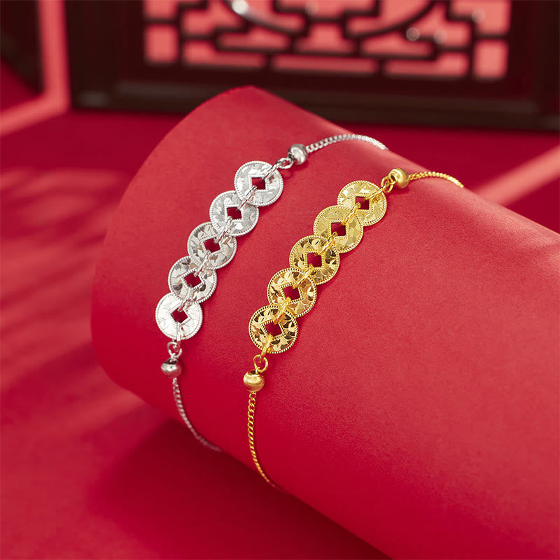 Buddha Stones Ring, Armband, Halskette und Anhänger aus 925er Sterlingsilber mit Fünf-Kaiser-Münzen zum Schutz. - image 12