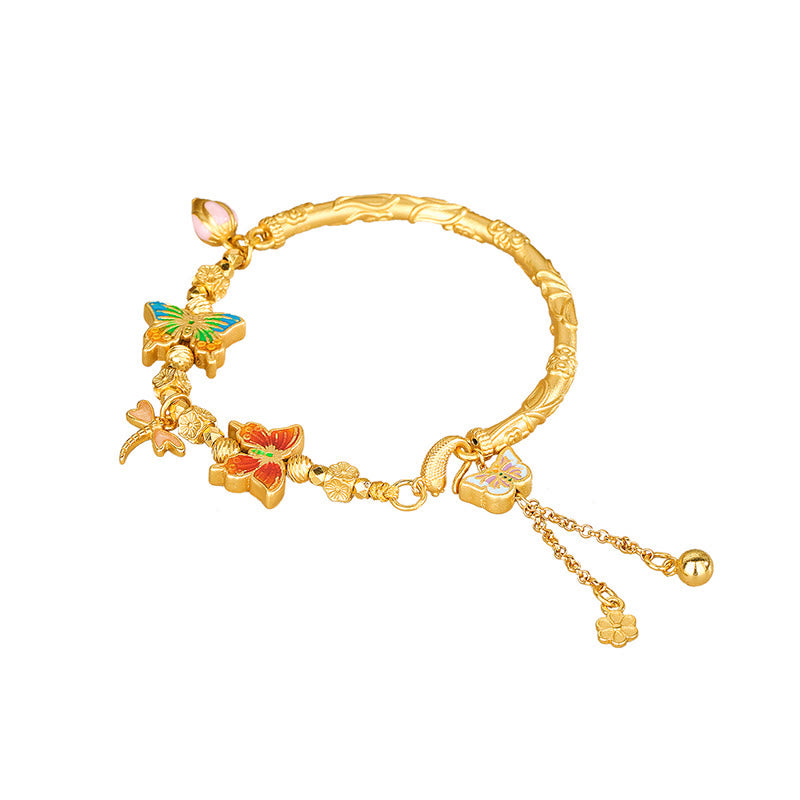 Buddha Stones Schmetterlings- und Blumenarmband aus 925er Sterlingsilber - image 8