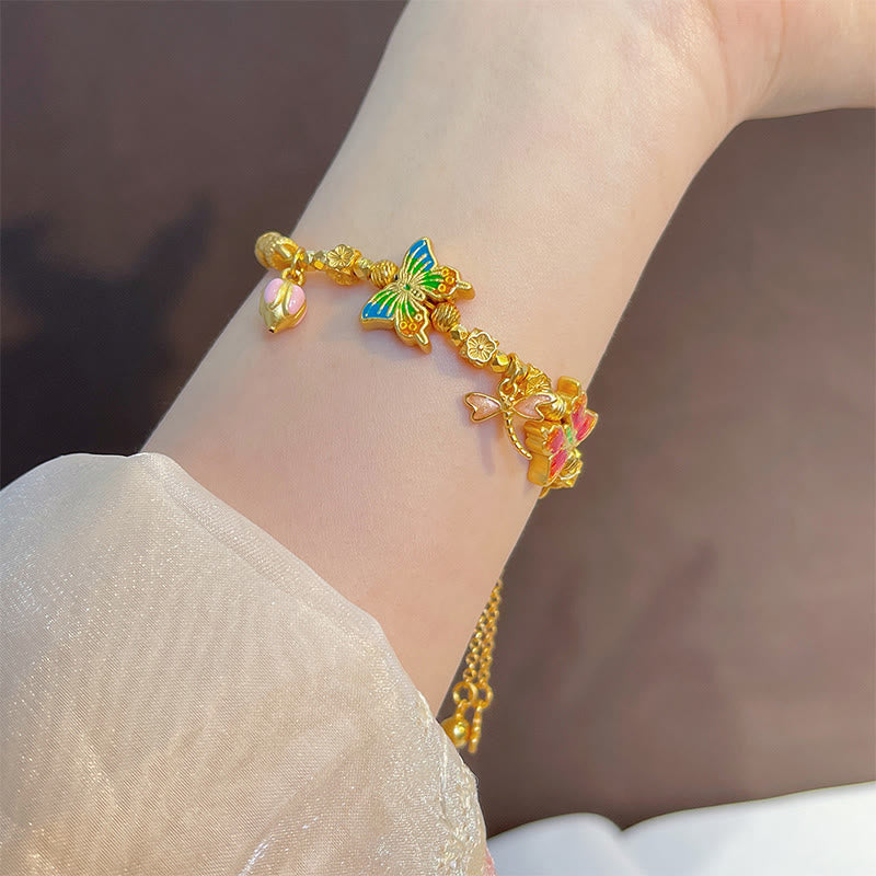 Buddha Stones Schmetterlings- und Blumenarmband aus 925er Sterlingsilber - image 3