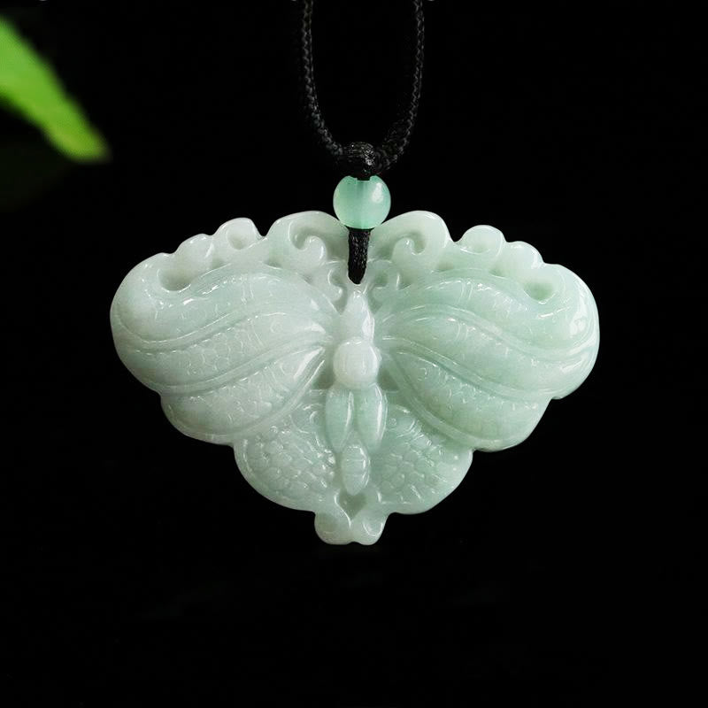 Buddha Stones Jade-Schmetterling-Anhänger für Wohlstandskette - image 1